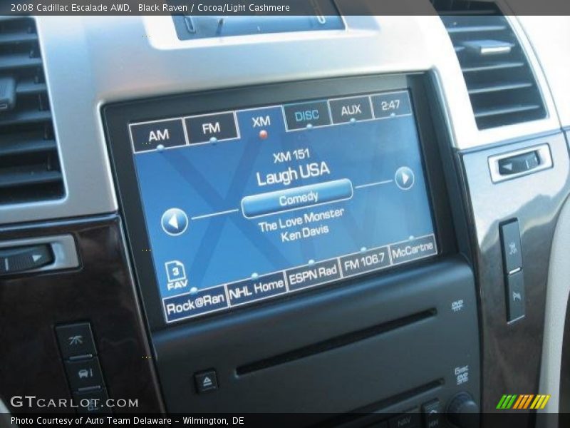 Black Raven / Cocoa/Light Cashmere 2008 Cadillac Escalade AWD