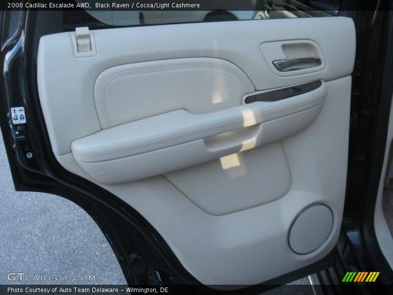 Black Raven / Cocoa/Light Cashmere 2008 Cadillac Escalade AWD