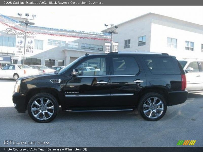 Black Raven / Cocoa/Light Cashmere 2008 Cadillac Escalade AWD