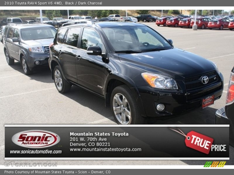 Black / Dark Charcoal 2010 Toyota RAV4 Sport V6 4WD