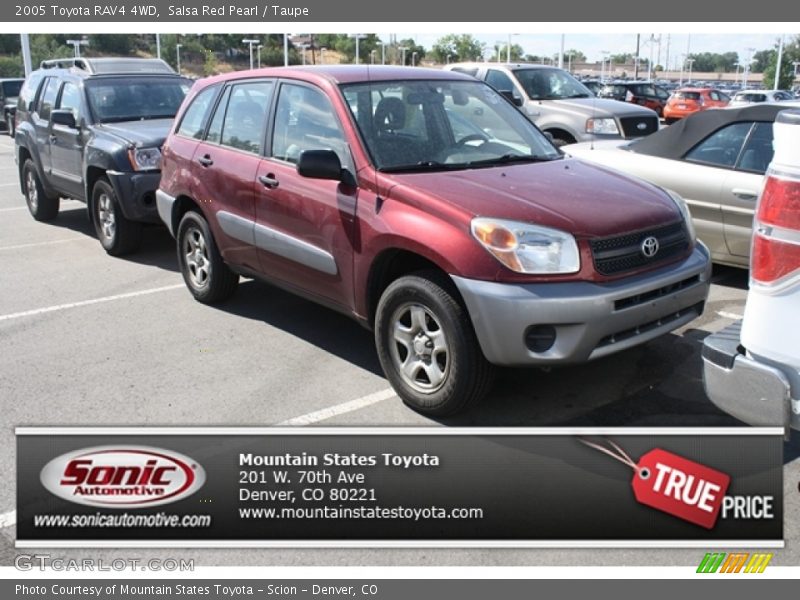 Salsa Red Pearl / Taupe 2005 Toyota RAV4 4WD