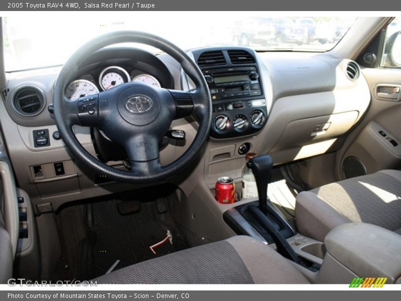 Salsa Red Pearl / Taupe 2005 Toyota RAV4 4WD