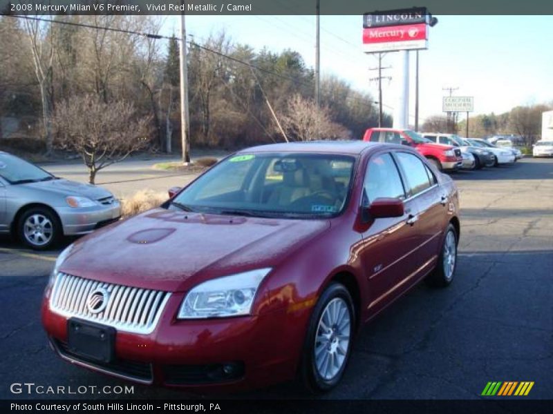 Vivid Red Metallic / Camel 2008 Mercury Milan V6 Premier