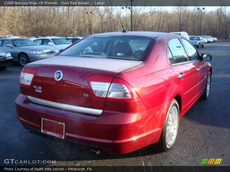 Vivid Red Metallic / Camel 2008 Mercury Milan V6 Premier