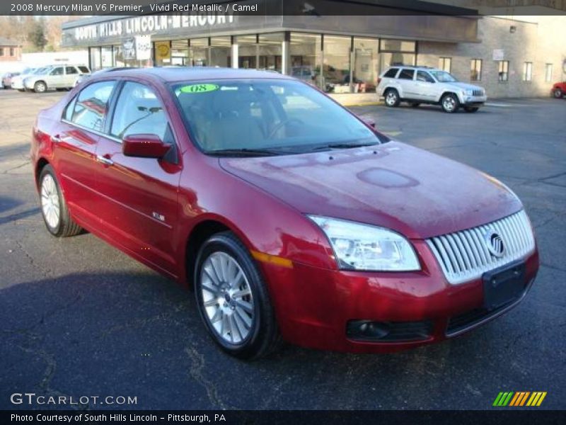 Vivid Red Metallic / Camel 2008 Mercury Milan V6 Premier
