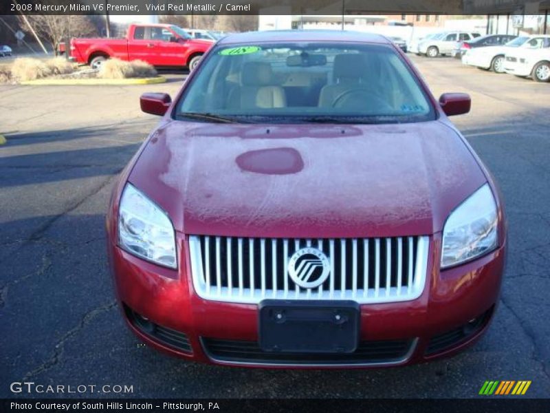 Vivid Red Metallic / Camel 2008 Mercury Milan V6 Premier