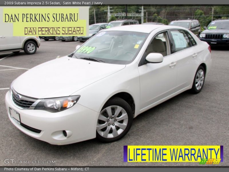 Satin White Pearl / Ivory 2009 Subaru Impreza 2.5i Sedan