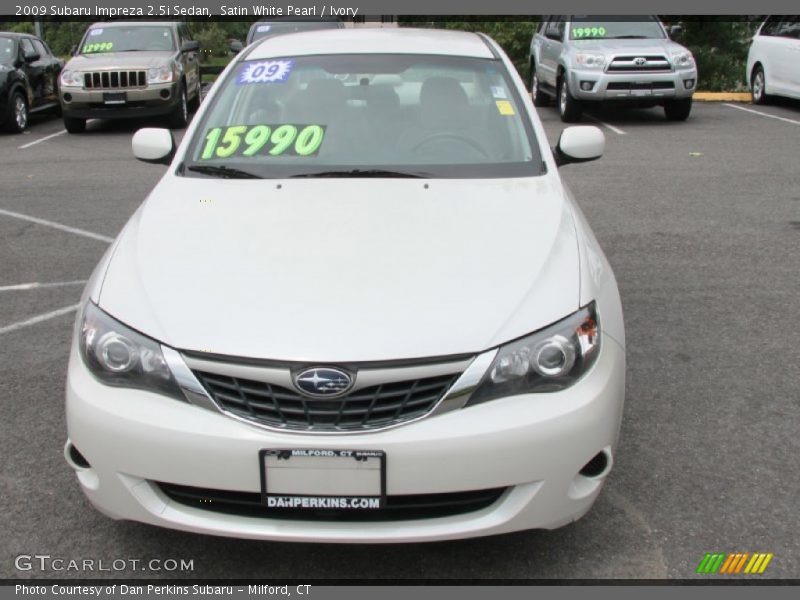 Satin White Pearl / Ivory 2009 Subaru Impreza 2.5i Sedan