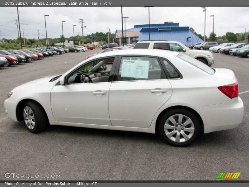 Satin White Pearl / Ivory 2009 Subaru Impreza 2.5i Sedan