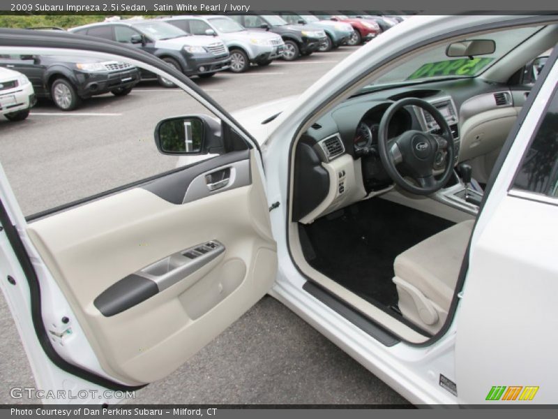 Satin White Pearl / Ivory 2009 Subaru Impreza 2.5i Sedan