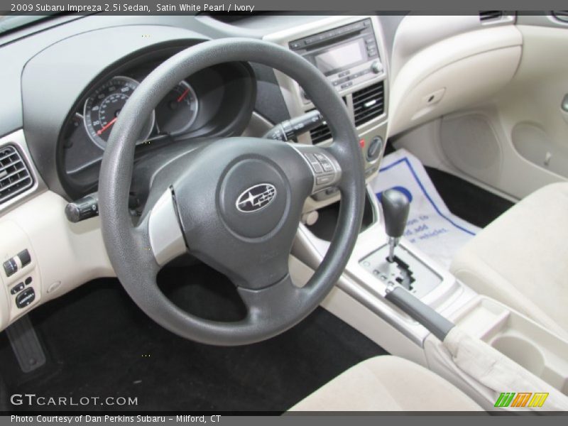 Satin White Pearl / Ivory 2009 Subaru Impreza 2.5i Sedan