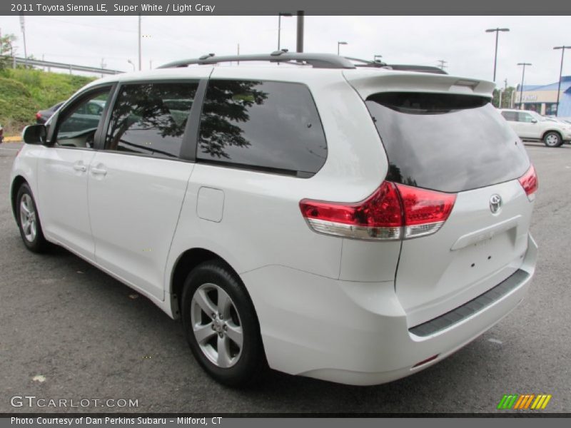 Super White / Light Gray 2011 Toyota Sienna LE