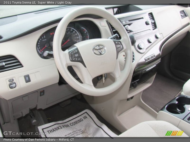 Super White / Light Gray 2011 Toyota Sienna LE
