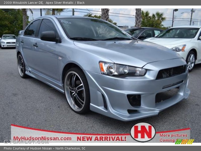 Apex Silver Metallic / Black 2009 Mitsubishi Lancer DE
