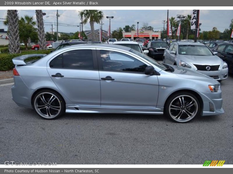 Apex Silver Metallic / Black 2009 Mitsubishi Lancer DE