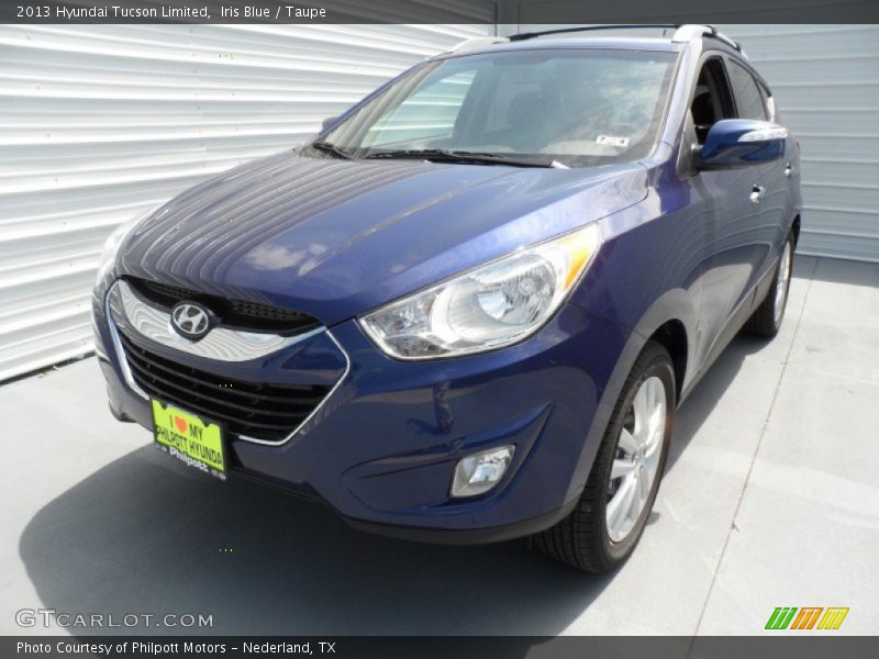 Iris Blue / Taupe 2013 Hyundai Tucson Limited