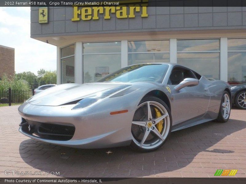 Grigio Titanio (Grey Metallic) / Charcoal 2012 Ferrari 458 Italia