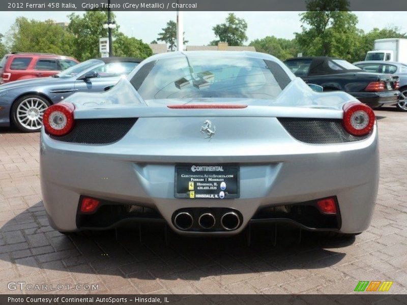 Grigio Titanio (Grey Metallic) / Charcoal 2012 Ferrari 458 Italia