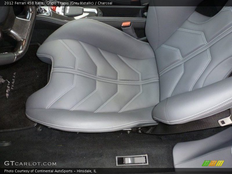 Grigio Titanio (Grey Metallic) / Charcoal 2012 Ferrari 458 Italia