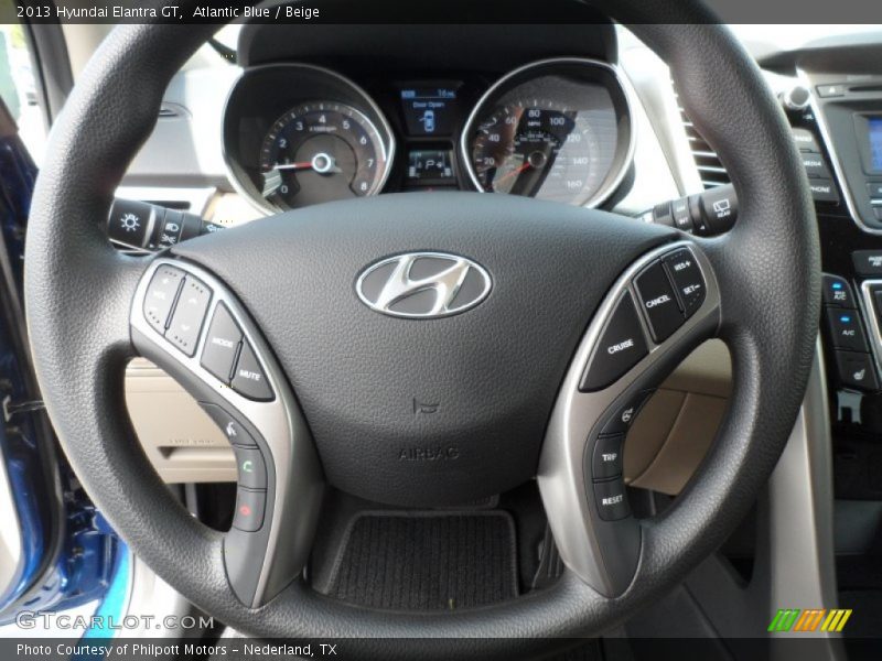 Atlantic Blue / Beige 2013 Hyundai Elantra GT