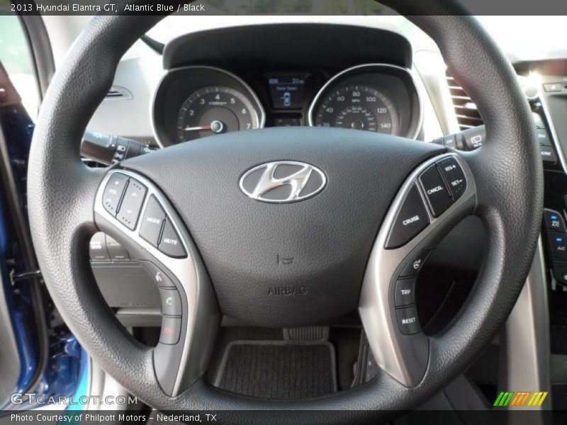 Atlantic Blue / Black 2013 Hyundai Elantra GT