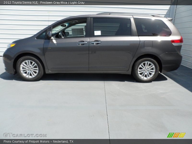 Predawn Gray Mica / Light Gray 2012 Toyota Sienna XLE