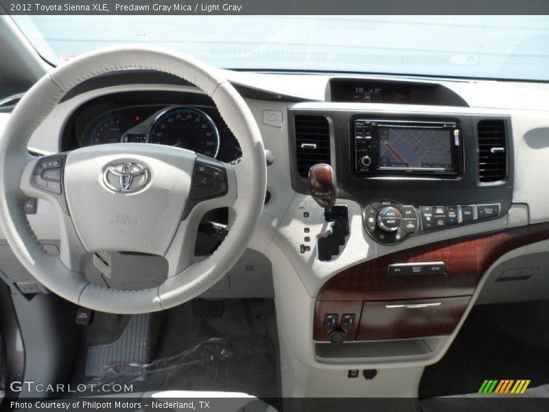 Predawn Gray Mica / Light Gray 2012 Toyota Sienna XLE