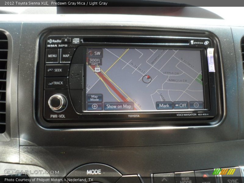 Predawn Gray Mica / Light Gray 2012 Toyota Sienna XLE