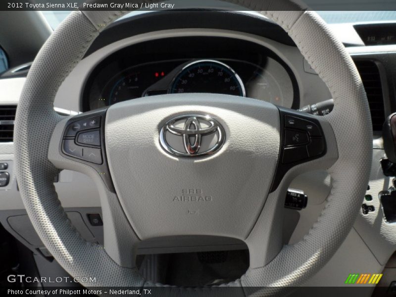 Predawn Gray Mica / Light Gray 2012 Toyota Sienna XLE
