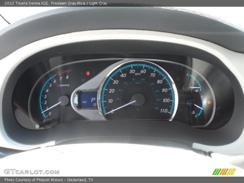 Predawn Gray Mica / Light Gray 2012 Toyota Sienna XLE