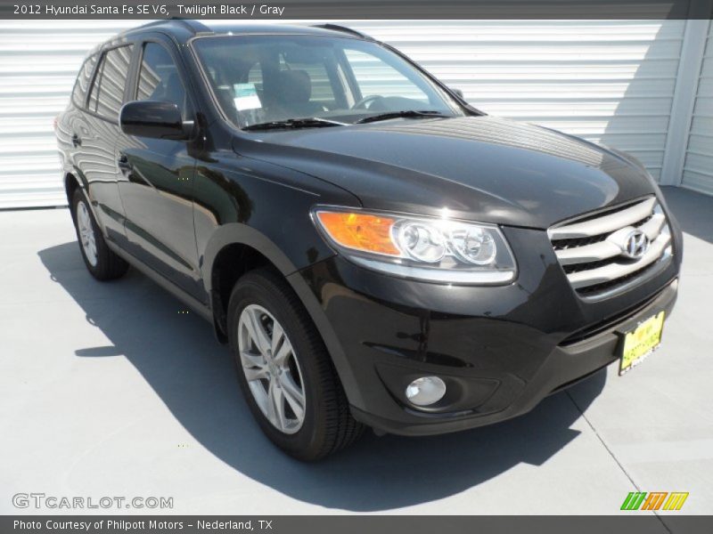 Twilight Black / Gray 2012 Hyundai Santa Fe SE V6