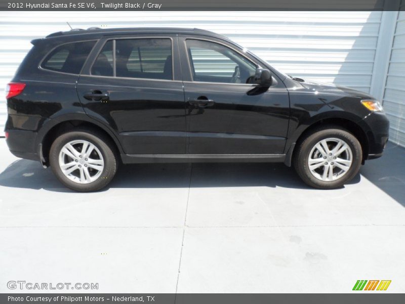 Twilight Black / Gray 2012 Hyundai Santa Fe SE V6