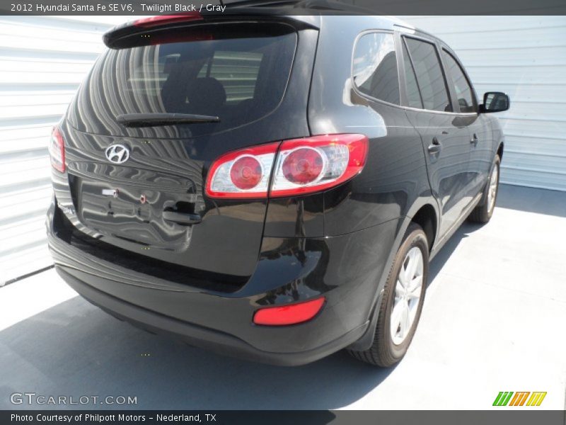 Twilight Black / Gray 2012 Hyundai Santa Fe SE V6