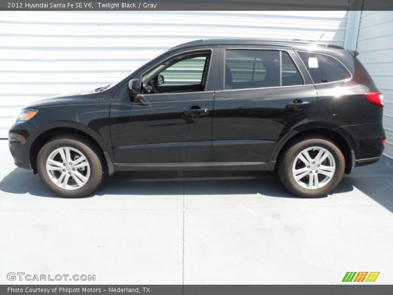 Twilight Black / Gray 2012 Hyundai Santa Fe SE V6