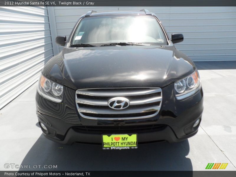 Twilight Black / Gray 2012 Hyundai Santa Fe SE V6