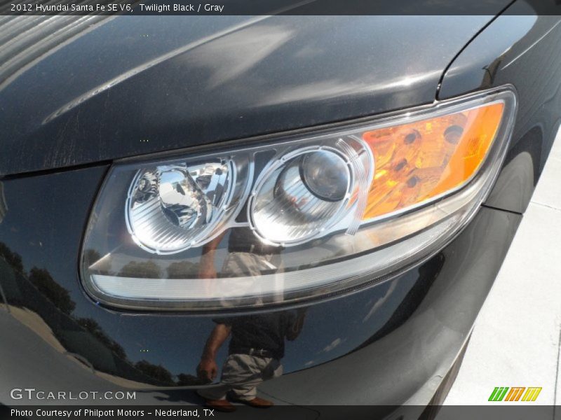 Twilight Black / Gray 2012 Hyundai Santa Fe SE V6
