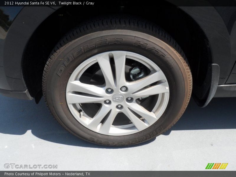 Twilight Black / Gray 2012 Hyundai Santa Fe SE V6