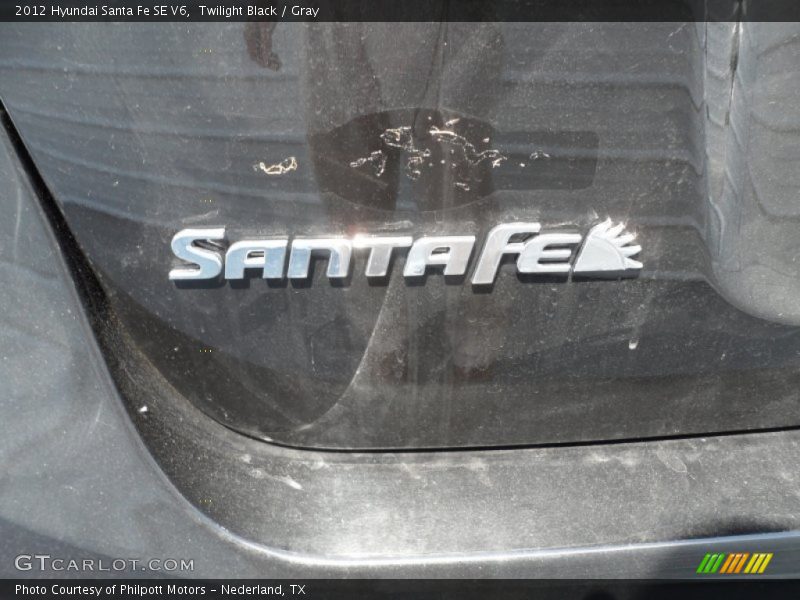 Twilight Black / Gray 2012 Hyundai Santa Fe SE V6