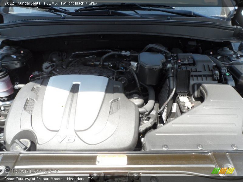 Twilight Black / Gray 2012 Hyundai Santa Fe SE V6