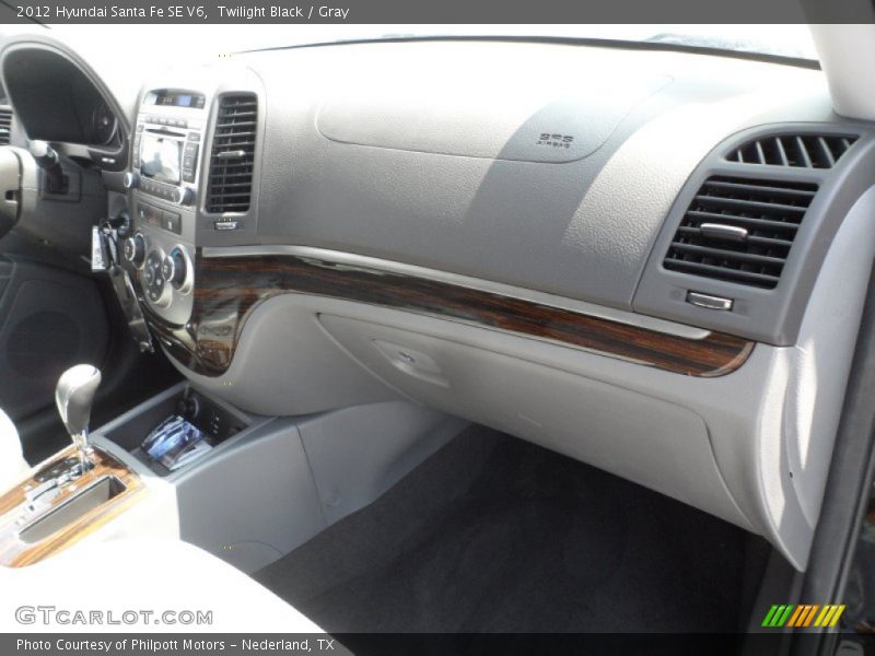 Twilight Black / Gray 2012 Hyundai Santa Fe SE V6