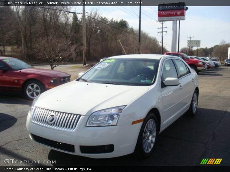 White Suede / Dark Charcoal/Medium Light Stone 2009 Mercury Milan V6 Premier