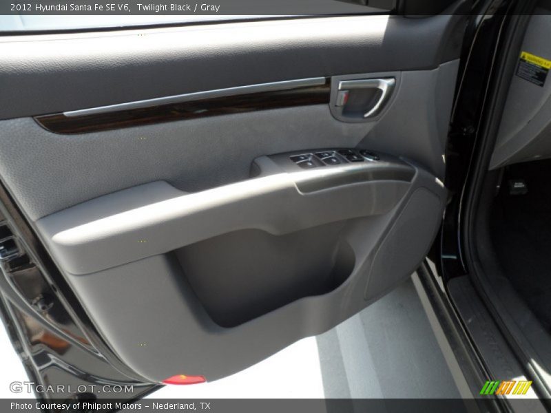 Twilight Black / Gray 2012 Hyundai Santa Fe SE V6