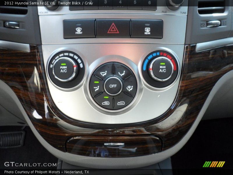 Twilight Black / Gray 2012 Hyundai Santa Fe SE V6