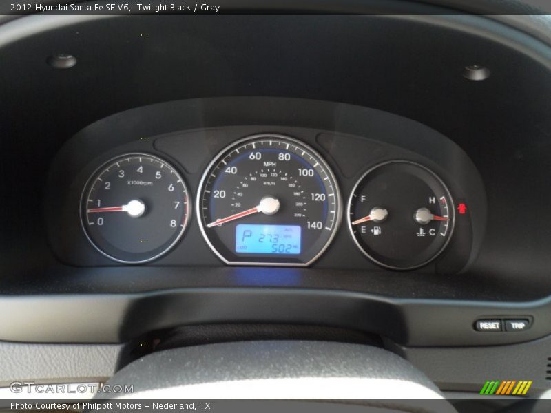 Twilight Black / Gray 2012 Hyundai Santa Fe SE V6