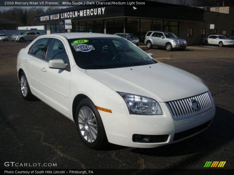 White Suede / Dark Charcoal/Medium Light Stone 2009 Mercury Milan V6 Premier