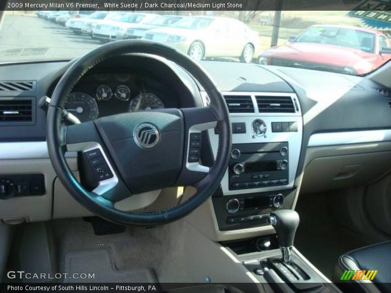White Suede / Dark Charcoal/Medium Light Stone 2009 Mercury Milan V6 Premier