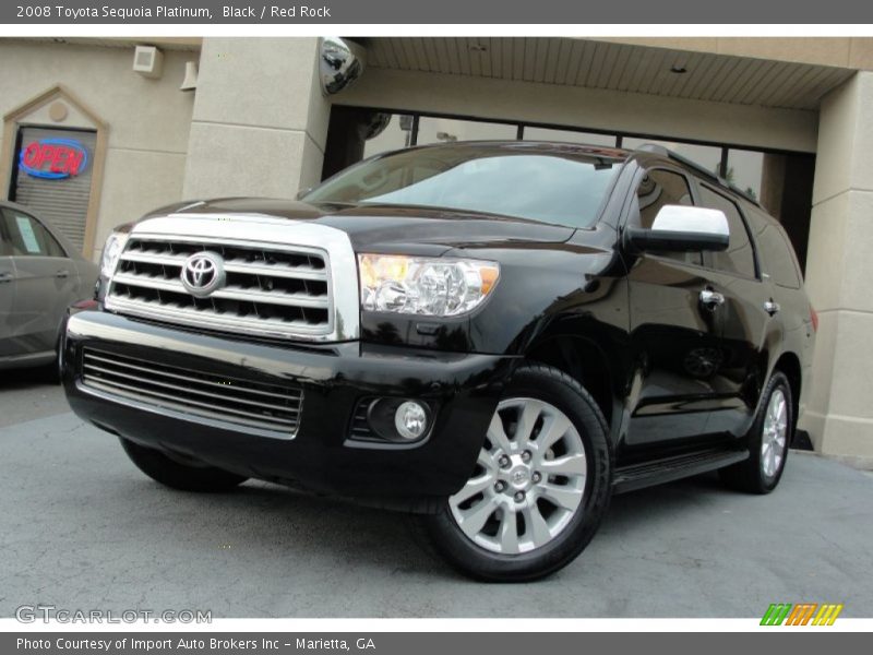 Black / Red Rock 2008 Toyota Sequoia Platinum