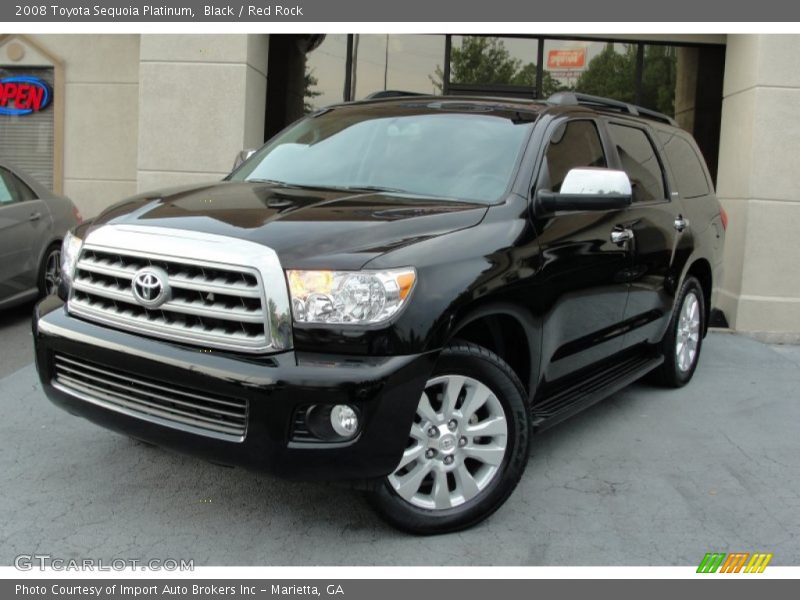 Black / Red Rock 2008 Toyota Sequoia Platinum