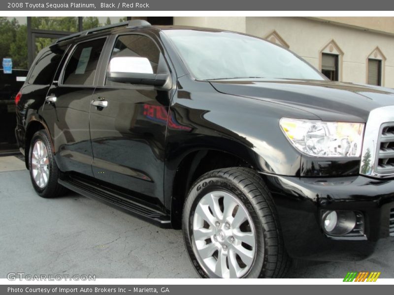 Black / Red Rock 2008 Toyota Sequoia Platinum