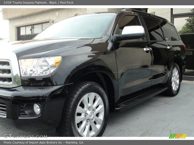 Black / Red Rock 2008 Toyota Sequoia Platinum